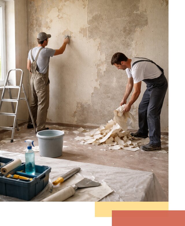 Снятие старых обоев в Петропавловске-Камчатском быстро и качественно