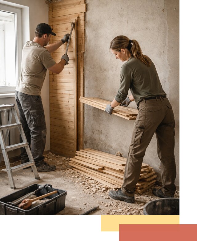 Демонтаж вагонки со стен в Петропавловске-Камчатском — профессиональный демонтаж