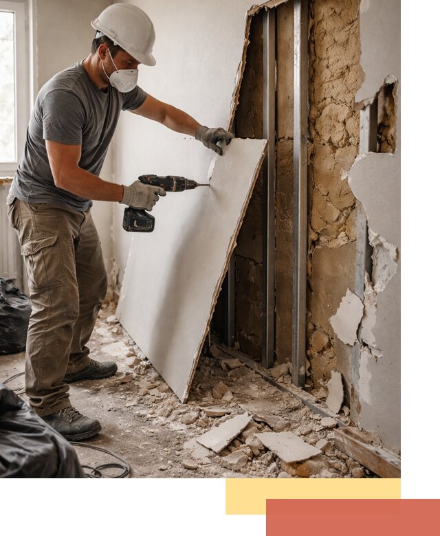 Демонтаж гипсокартона со стен в Петропавловске-Камчатском качественно и быстро