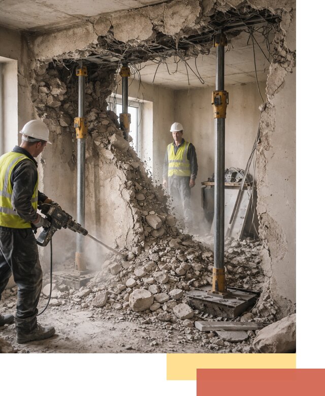 Снос несущих стен в Петропавловске-Камчатском с гарантией безопасности и качества