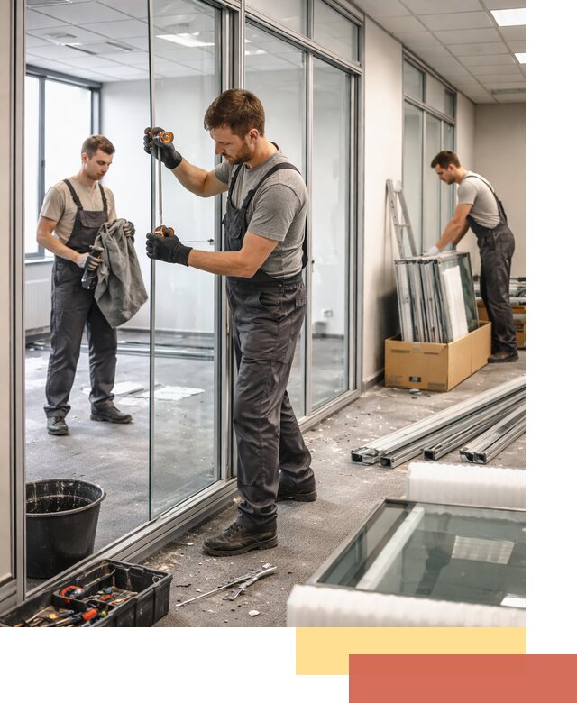 Демонтаж стеклянных перегородок в Петропавловске-Камчатском быстро и безопасно