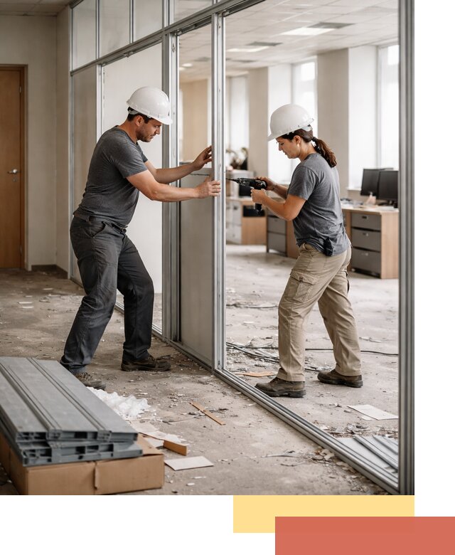 Демонтаж алюминиевых перегородок в Петропавловске-Камчатском быстро и аккуратно