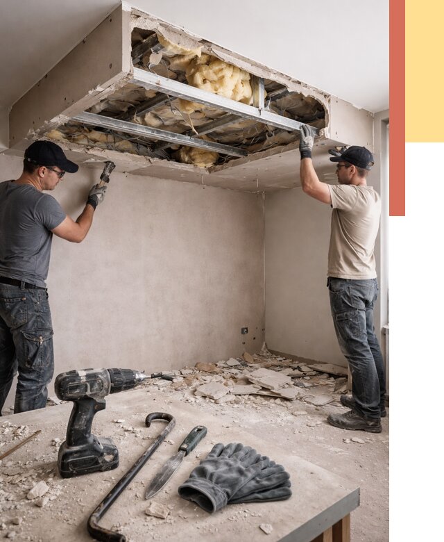 Демонтаж короба из гипсокартона в Петропавловске-Камчатском от 1575 руб. — быстро и недорого | ОТДЕЛОЧНИК-Птк