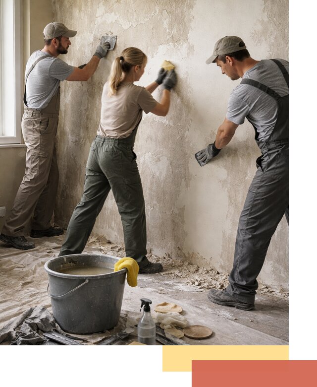 Очистка стен от клея и грунтовки в Петропавловске-Камчатском качественно и быстро