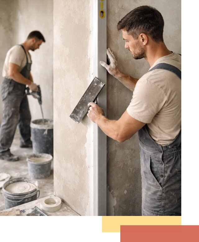 Выведение углов стен в Петропавловске-Камчатском: монтаж и оштукатуривание