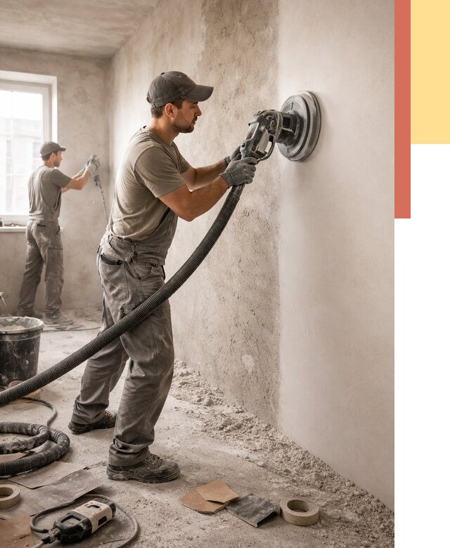 Шлифовка стен в Петропавловске-Камчатском от 1243 руб/м2 — быстро и недорого | ОТДЕЛОЧНИК-Птк