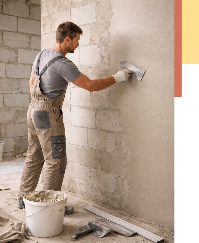 Штукатурка стен из газобетона в Петропавловске-Камчатском от 2176 руб./м2 — быстро и недорого | ОТДЕЛОЧНИК-Птк