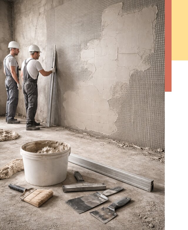 Штукатурка стен по сетке в Петропавловске-Камчатском от 5699 руб./м2 — быстро и недорого | ОТДЕЛОЧНИК-Птк