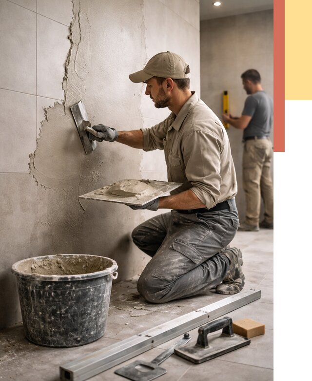 Штукатурка стен в ванной в Петропавловске-Камчатском от 4662 руб./м² — выравнивание под ключ | ОТДЕЛОЧНИК-Птк