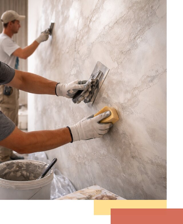 Декоративная штукатурка под мрамор в Петропавловске-Камчатском для стен и потолков