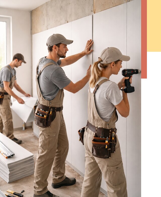 Монтаж ПВХ панелей на стены в Петропавловске-Камчатском от 466 руб/м2 — быстро и недорого | ОТДЕЛОЧНИК-Птк