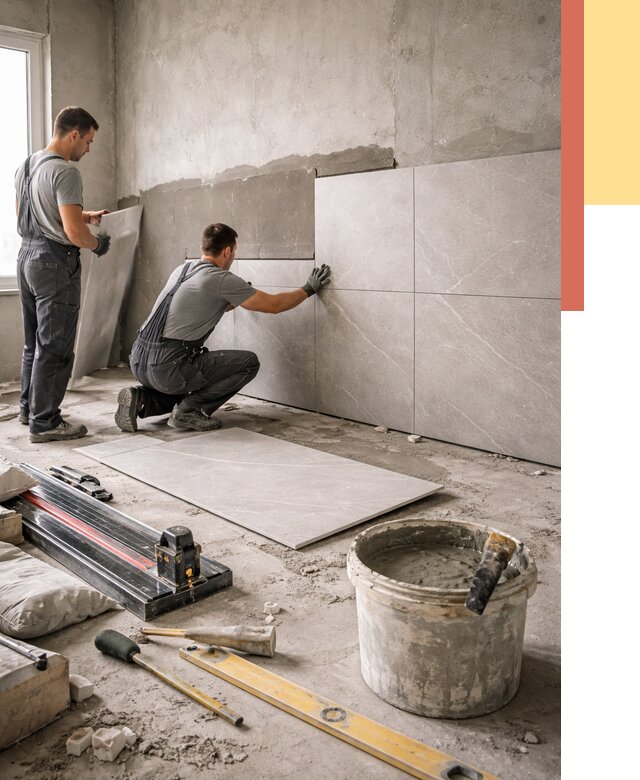 Облицовка стен керамогранитом в Петропавловске-Камчатском от 4352 руб./м² — услуги под ключ | ОТДЕЛОЧНИК-Птк