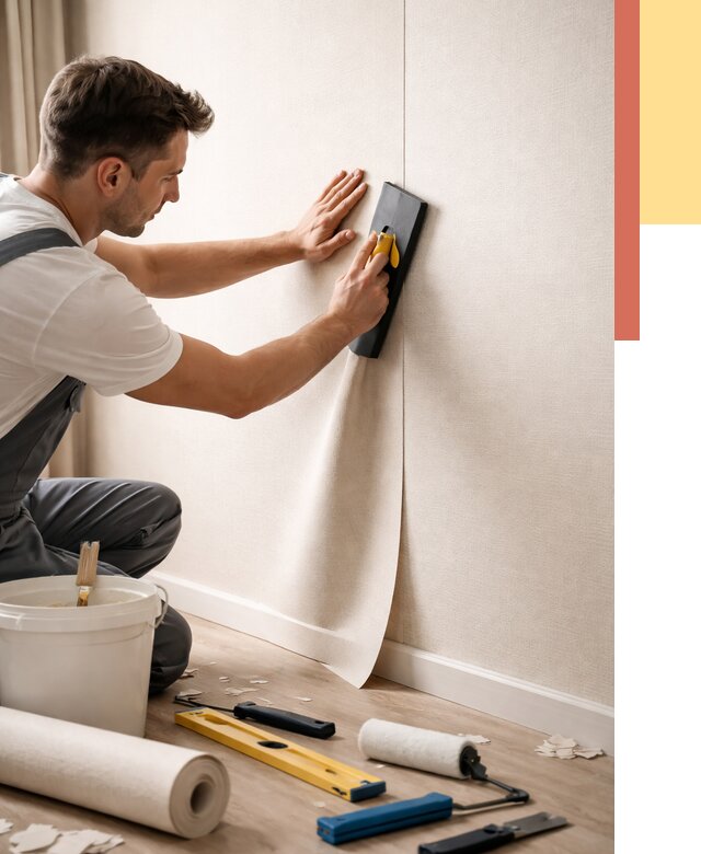 Поклейка виниловых обоев в Петропавловске-Камчатском от 4662 руб. | Быстро и недорого — ОТДЕЛОЧНИК-Птк