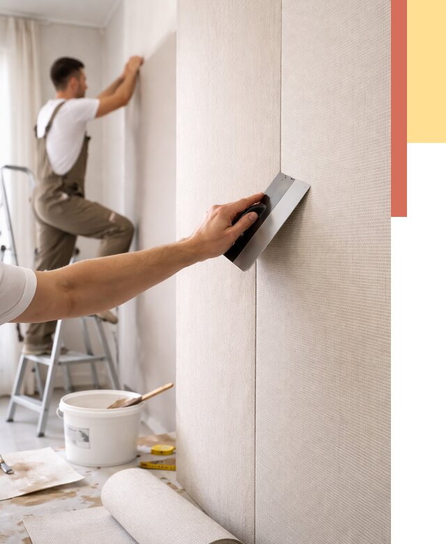 Поклейка текстильных обоев в Петропавловске-Камчатском от 4662 руб. под ключ | ОТДЕЛОЧНИК-Птк