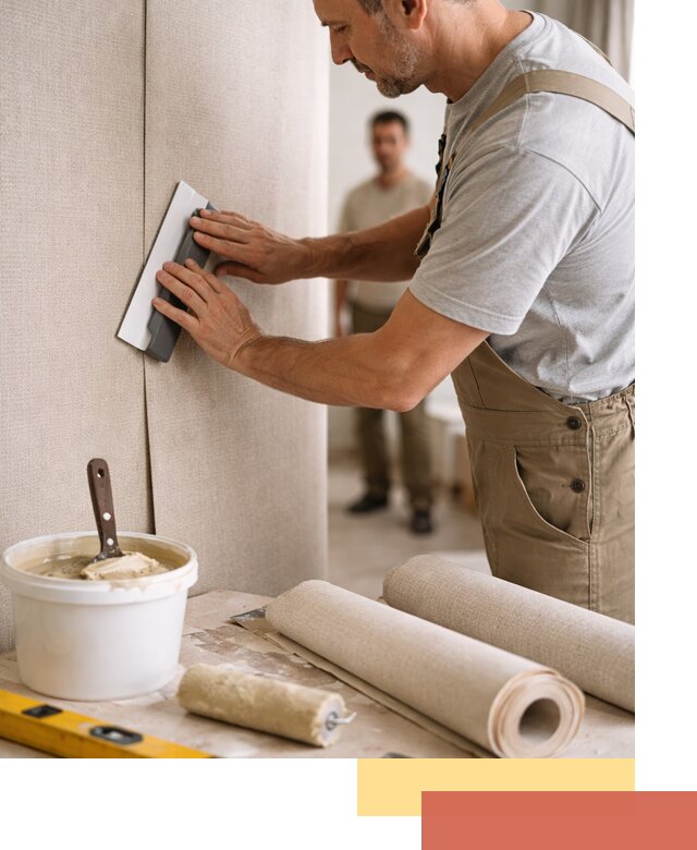 Поклейка текстильных обоев в Петропавловске-Камчатском профессионально и аккуратно