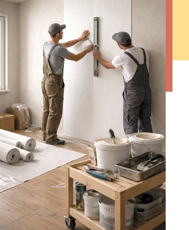 Поклейка стеклообоев в Петропавловске-Камчатском от 6735 руб. за м2 — быстро и недорого | ОТДЕЛОЧНИК-Птк