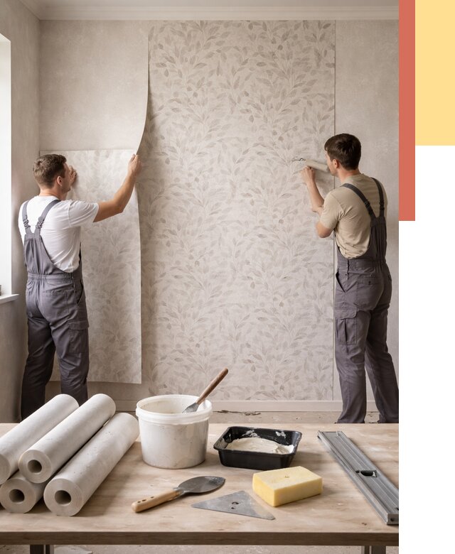 Поклейка обоев с подбором рисунка в Петропавловске-Камчатском от 3626 руб. | ОТДЕЛОЧНИК-Птк - быстро и недорого