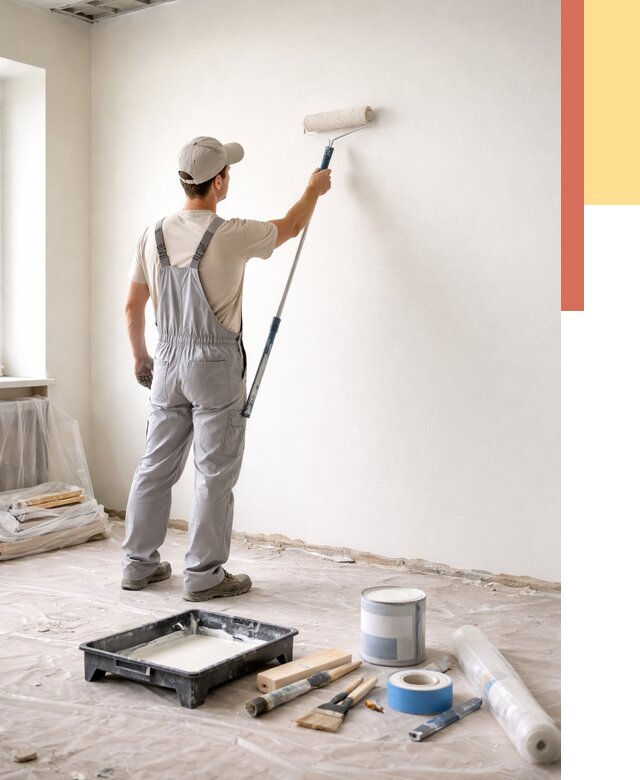 Покраска стен водоэмульсионной краской в Петропавловске-Камчатском от 466 руб. за м² | ОТДЕЛОЧНИК-Птк