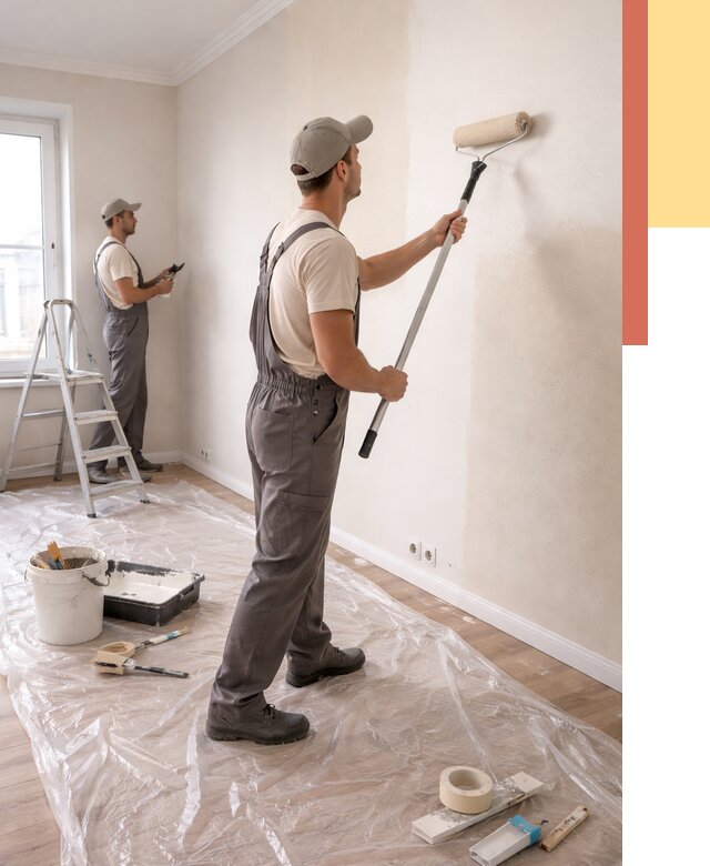 Покраска стен акриловой краской в Петропавловске-Камчатском от 3626 руб./м² — быстро и недорого | ОТДЕЛОЧНИК-Птк