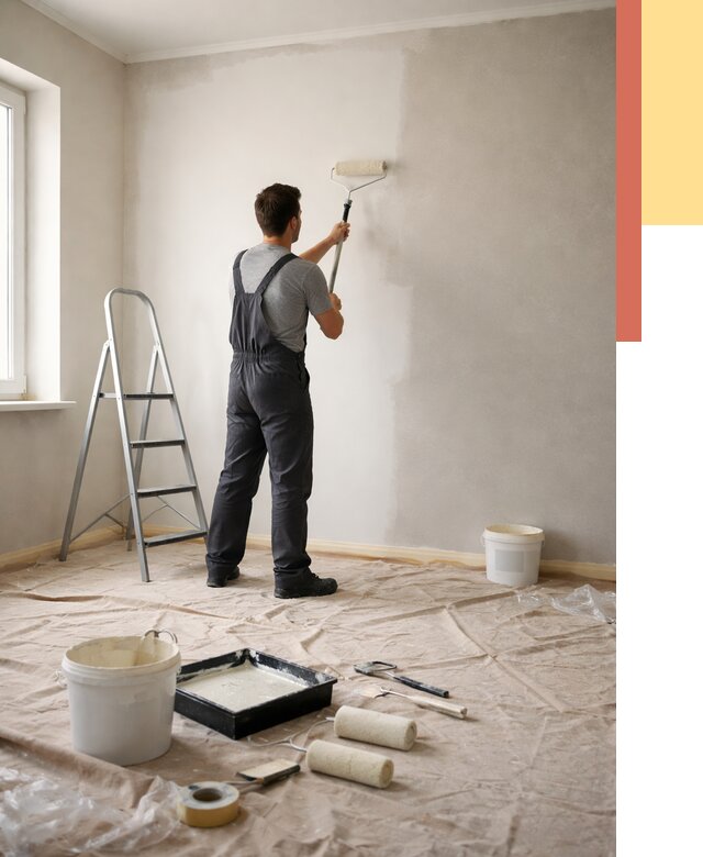 Покраска стен моющейся краской в Петропавловске-Камчатском от 363 руб./м² — быстро и недорого | ОТДЕЛОЧНИК-Птк