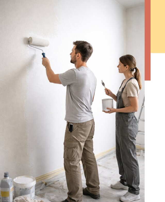 Окраска стен по стеклохолсту в Петропавловске-Камчатском от 4662 руб/м² под ключ | ОТДЕЛОЧНИК-Птк