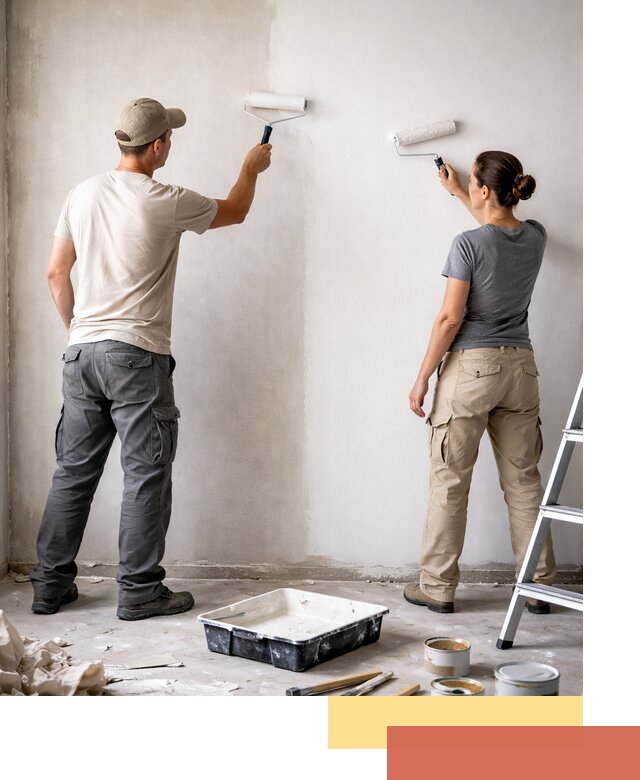 Окраска стен по стеклохолсту в Петропавловске-Камчатском качественно и долговечно