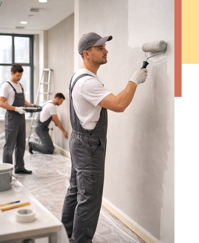 Покраска стен в офисе в Петропавловске-Камчатском от 8807 руб. — быстро и недорого | ОТДЕЛОЧНИК-Птк