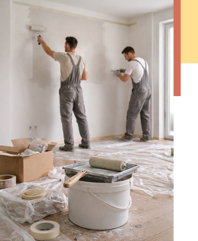 Покраска стен в квартире в Петропавловске-Камчатском от 2590 руб/м2 — быстро и недорого | ОТДЕЛОЧНИК-Птк