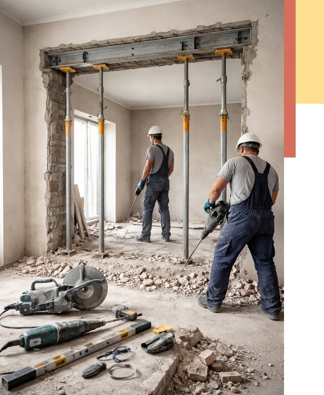 Прорезка проема в стене в Петропавловске-Камчатском от 4662 руб. — быстро и недорого | ОТДЕЛОЧНИК-Птк