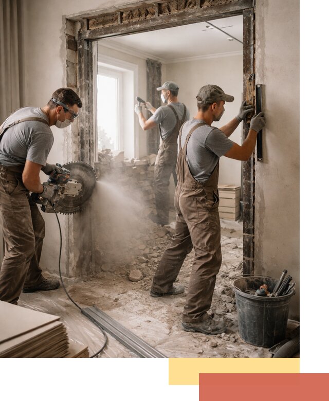 Расширение дверного проема под установку новой двери в Петропавловске-Камчатском