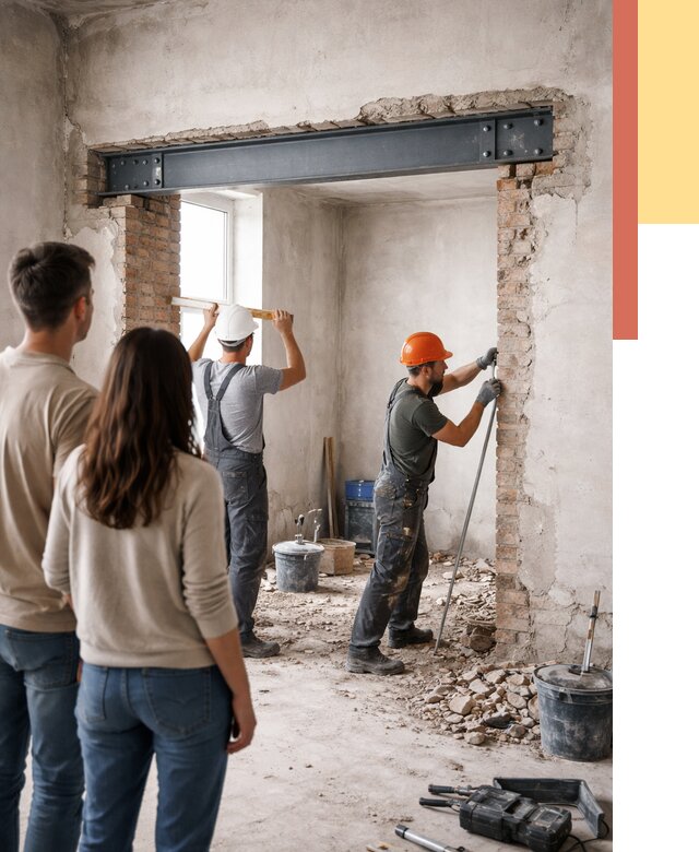 Усиление проема в стене в Петропавловске-Камчатском от 9843 руб. — усиление дверного проема металлоконструкцией | ОТДЕЛОЧНИК-Птк