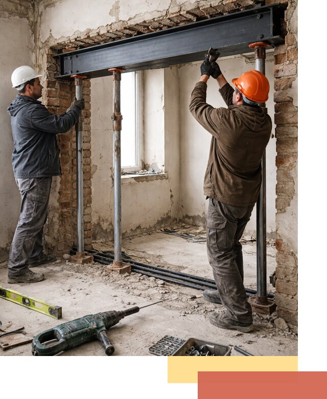 Усиление проема в стене в Петропавловске-Камчатском для расширения и безопасности