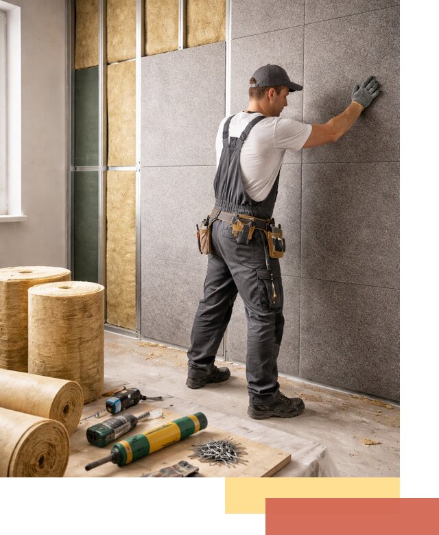 Профессиональная шумоизоляция стен в Петропавловске-Камчатском для квартиры и офиса