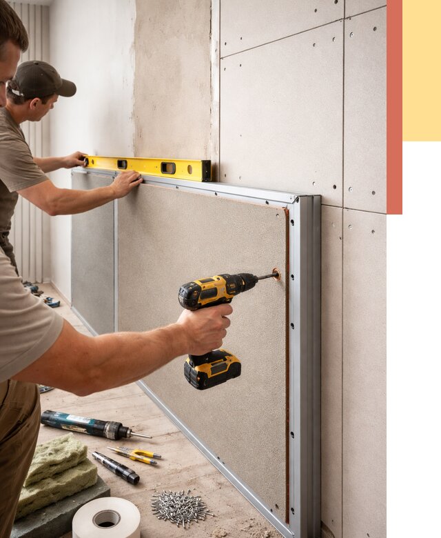 Шумоизоляция стен панелями ЗИПС в Петропавловске-Камчатском от 2279 руб./м² под ключ | ОТДЕЛОЧНИК-Птк