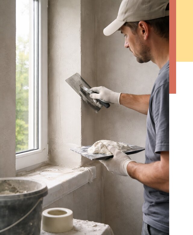 Штукатурка откосов в Петропавловске-Камчатском от 4662 руб/м² — услуги и выравнивание под ключ | ОТДЕЛОЧНИК-Птк