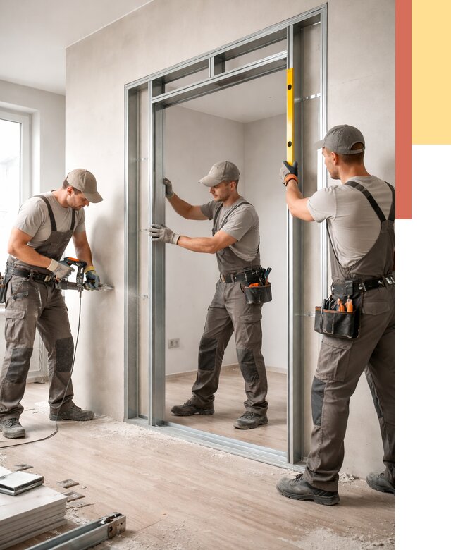 Устройство дверного проема в перегородке в Петропавловске-Камчатском от 4662 руб. под ключ | ОТДЕЛОЧНИК-Птк