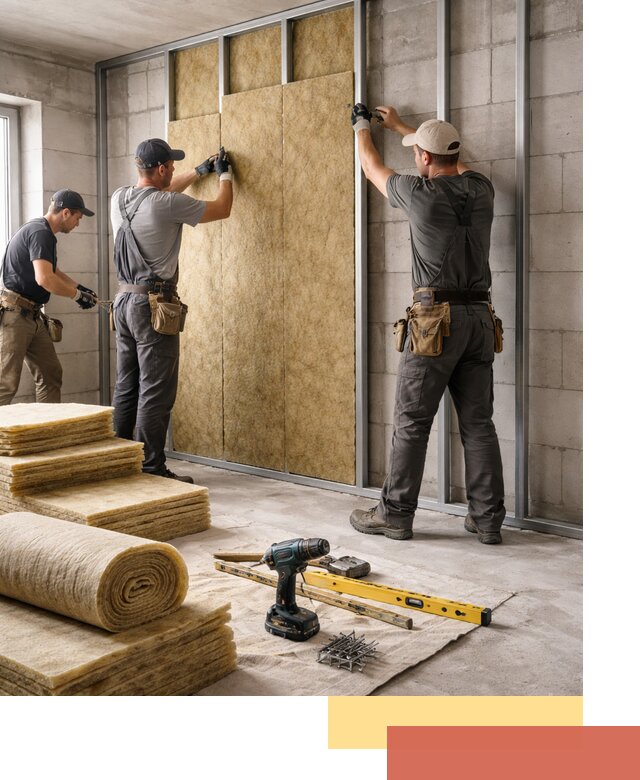 Шумоизоляция перегородок из блоков в Петропавловске-Камчатском — монтаж и защита шумоизоляцией