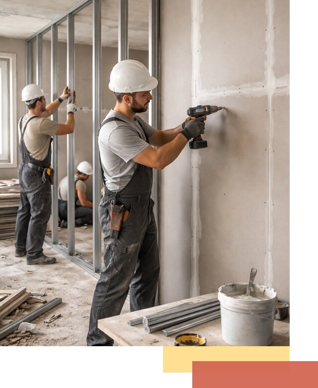 Перегородки из огнестойкого гипсокартона в Петропавловске-Камчатском под ключ