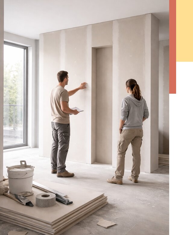 Зонирующая перегородка из гипсокартона в Петропавловске-Камчатском от 2901 руб. под ключ | ОТДЕЛОЧНИК-Птк