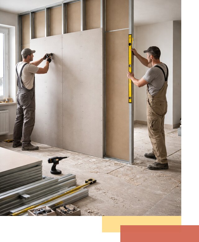 Зонирующая перегородка из гипсокартона под ключ в Петропавловске-Камчатском