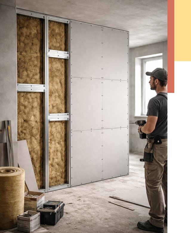 Усиленная перегородка под навеску в Петропавловске-Камчатском от 13262 руб. — монтаж под ключ | ОТДЕЛОЧНИК-Птк