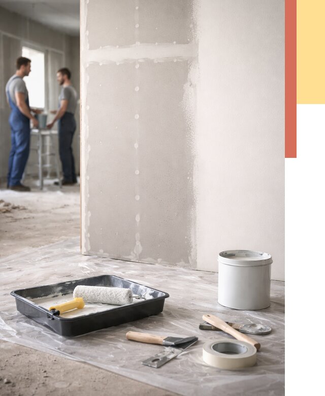 Покраска перегородок из гипсокартона в Петропавловске-Камчатском от 4662 руб. под ключ | ОТДЕЛОЧНИК-Птк