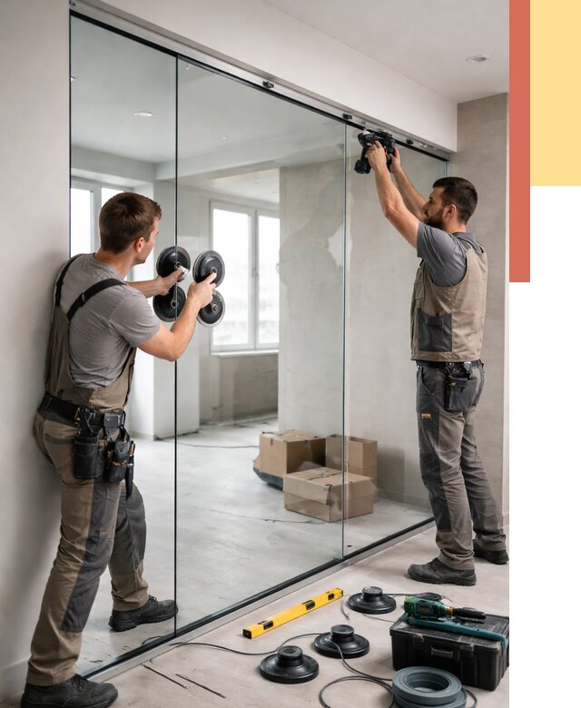 Монтаж стеклянных перегородок в Петропавловске-Камчатском от 6735 руб. | ОТДЕЛОЧНИК-Птк