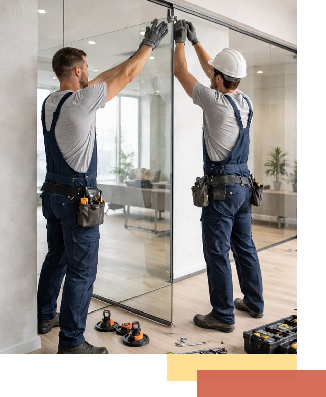 Безрамные стеклянные перегородки под ключ в Петропавловске-Камчатском