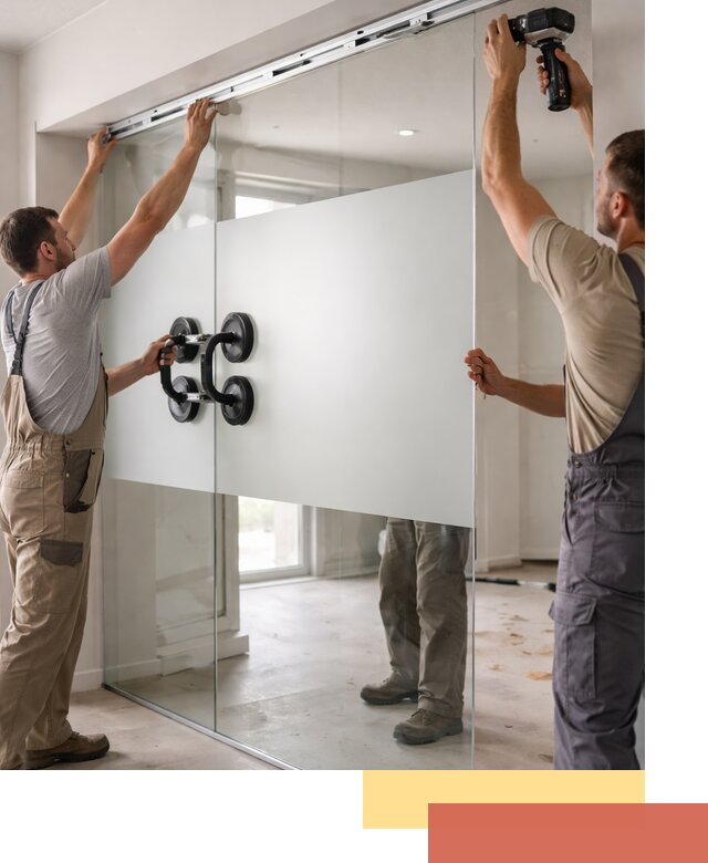 Матовые стеклянные перегородки под ключ в Петропавловске-Камчатском