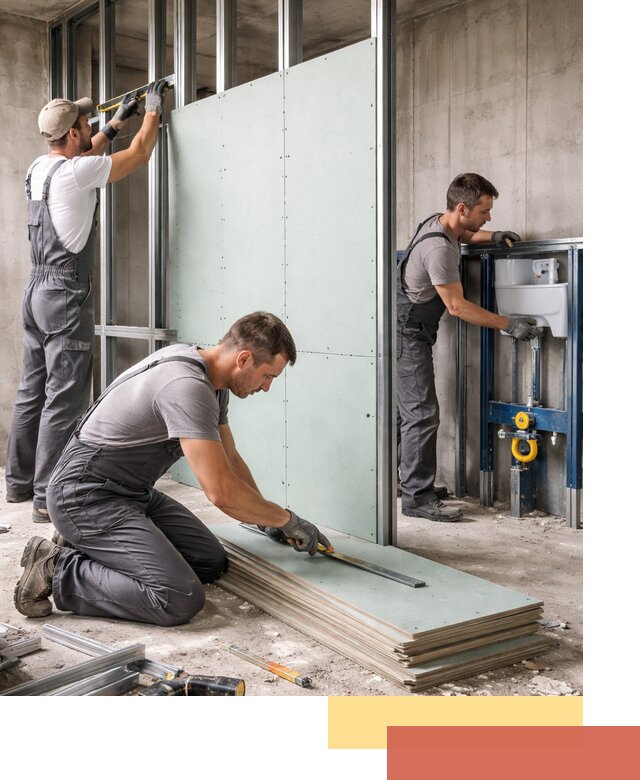 Монтаж и ремонт сантехнических перегородок в Петропавловске-Камчатском