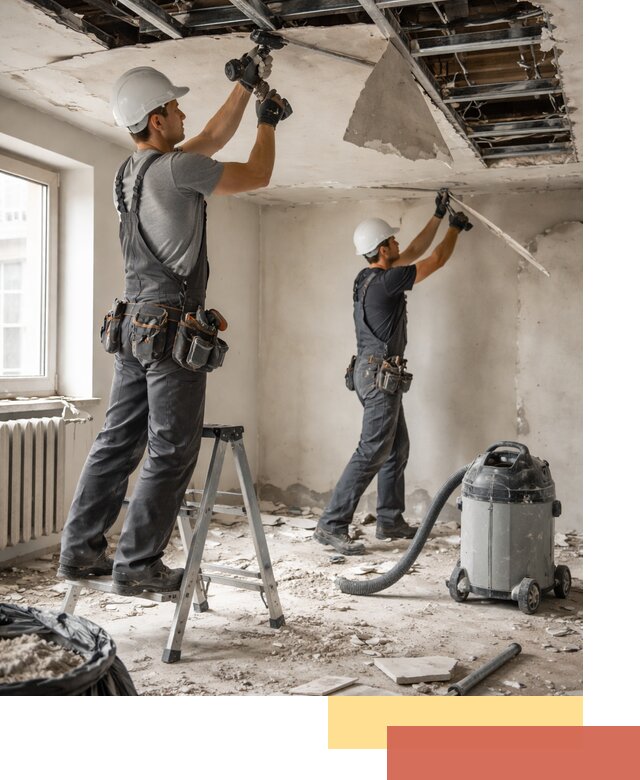 Демонтаж гипсокартонного потолка в Петропавловске-Камчатском быстро и аккуратно