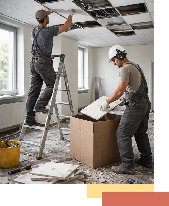 Демонтаж потолочной плитки в Петропавловске-Камчатском быстро и аккуратно