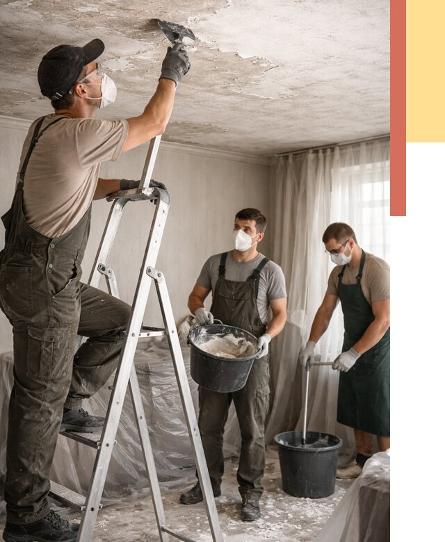 Удаление побелки с потолка в Петропавловске-Камчатском от 2590 руб. быстро и недорого | ОТДЕЛОЧНИК-Птк