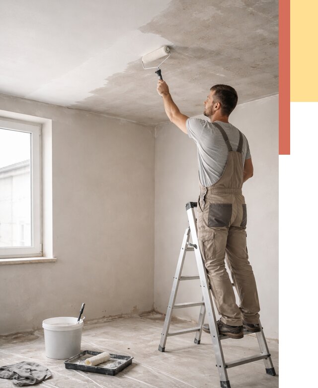 Грунтовка потолка в Петропавловске-Камчатском от 2590 руб. — быстро и недорого | ОТДЕЛОЧНИК-Птк